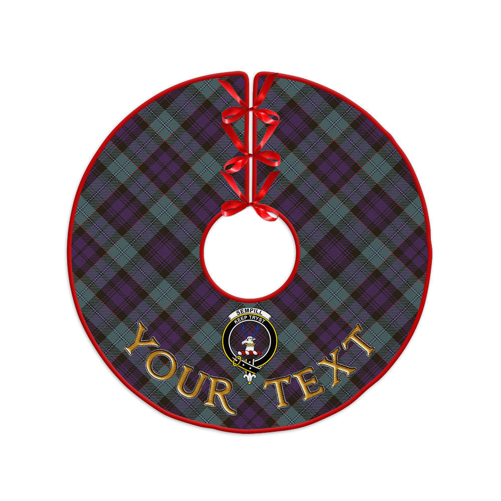 ScotsTee Shop Scottish Sempill (Semple) Weathered Clan Crest Tartan Christmas Tree Skirt