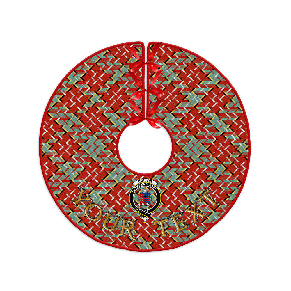 ScotsTee Shop Scottish Ogilvie Ancient Clan Crest Tartan Christmas Tree Skirt