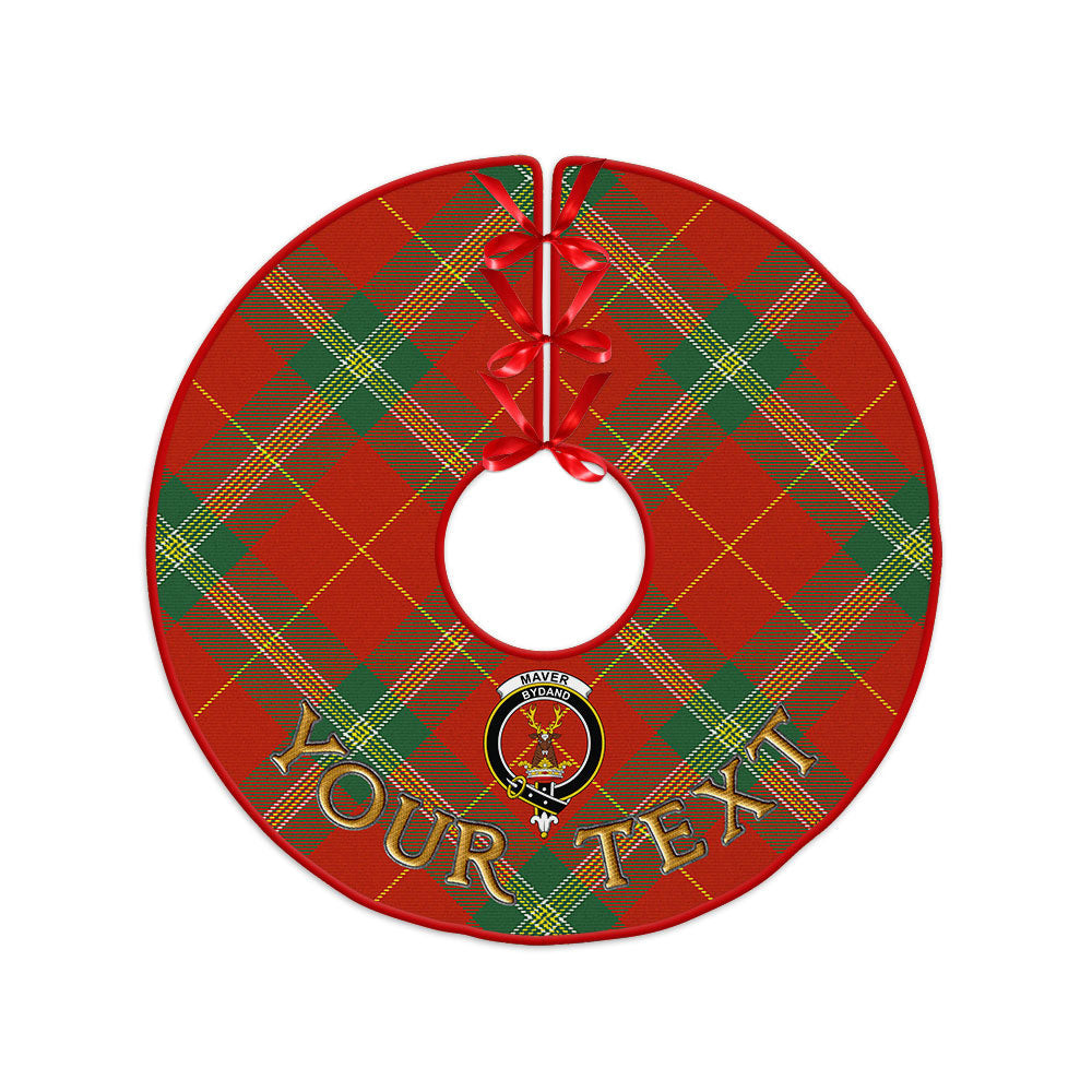 ScotsTee Shop Scottish Maver Modern Clan Crest Tartan Christmas Tree Skirt