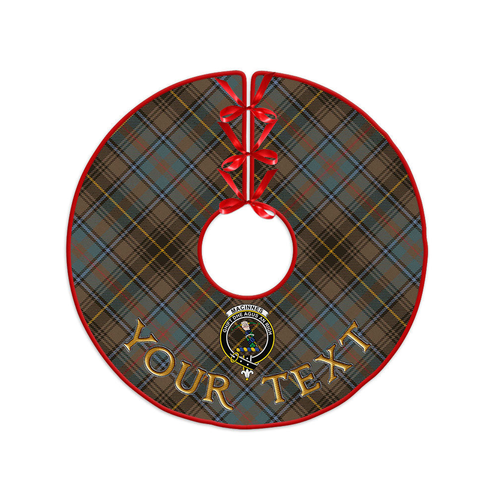 ScotsTee Shop Scottish MacInnes Weathered Clan Crest Tartan Christmas Tree Skirt