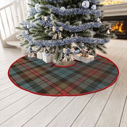 ScotsTee Shop Scottish MacKinlay Weathered Clan Crest Tartan Christmas Tree Skirt