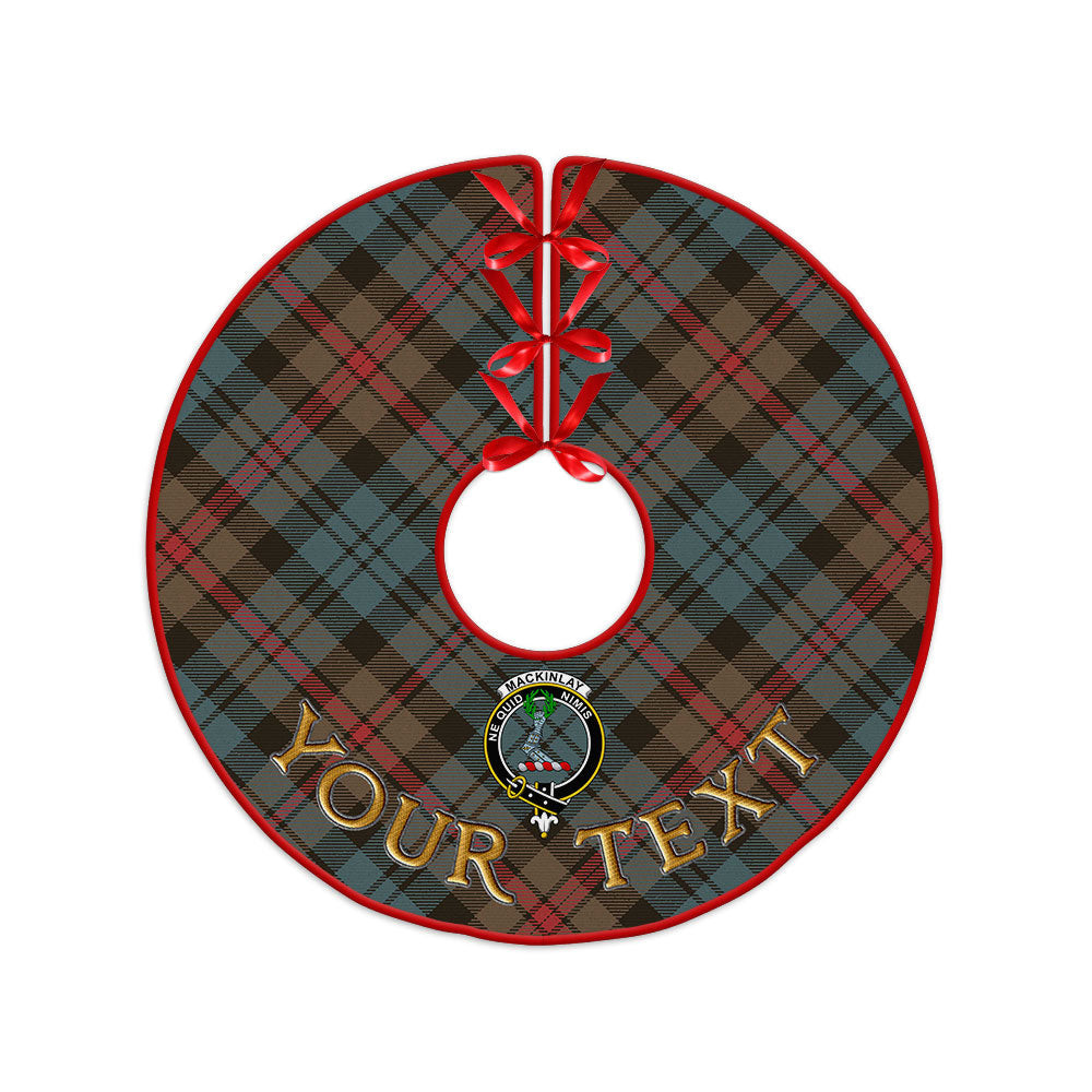 ScotsTee Shop Scottish MacKinlay Weathered Clan Crest Tartan Christmas Tree Skirt