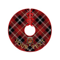 ScotsTee Shop Scottish Marjoribanks Modern Clan Crest Tartan Christmas Tree Skirt