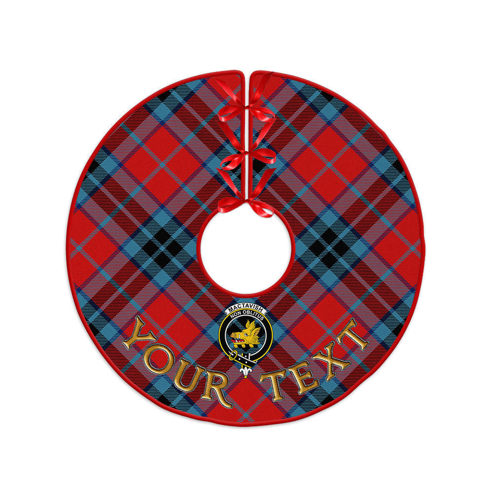 ScotsTee Shop Scottish MacTavish Modern Clan Crest Tartan Christmas Tree Skirt