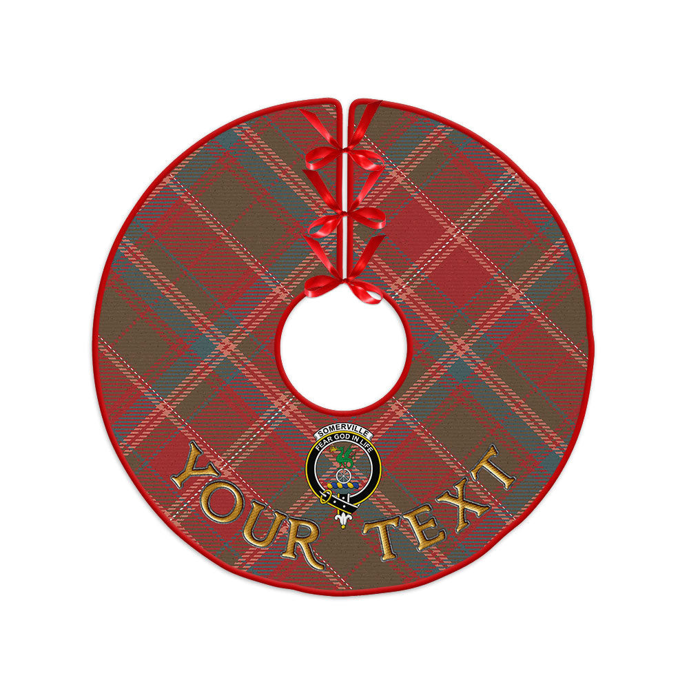 ScotsTee Shop Scottish Somerville Weathered Clan Crest Tartan Christmas Tree Skirt