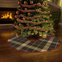 ScotsTee Shop Scottish Raeburn Weathered Clan Crest Tartan Christmas Tree Skirt