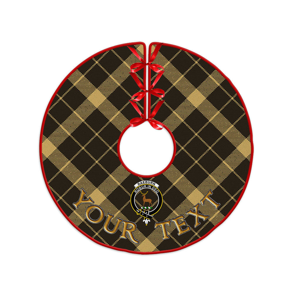 ScotsTee Shop Scottish Raeburn Weathered Clan Crest Tartan Christmas Tree Skirt