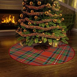 ScotsTee Shop Scottish Stewart Royal (Royal Stewart) Ancient Clan Crest Tartan Christmas Tree Skirt