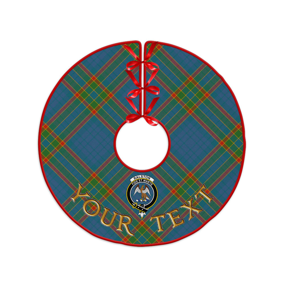 ScotsTee Shop Scottish Ralston UK Ancient Clan Crest Tartan Christmas Tree Skirt