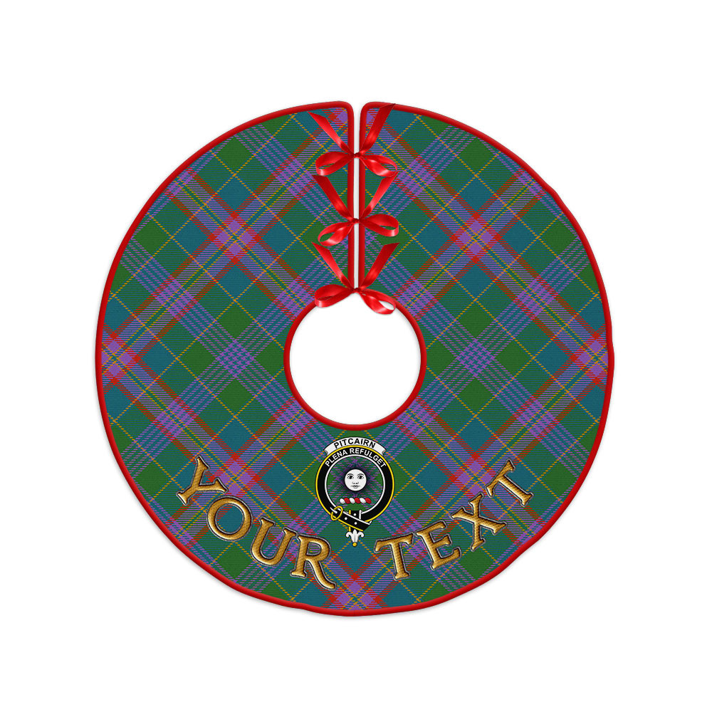 ScotsTee Shop Scottish Pitcairn Hunting Ancient Clan Crest Tartan Christmas Tree Skirt