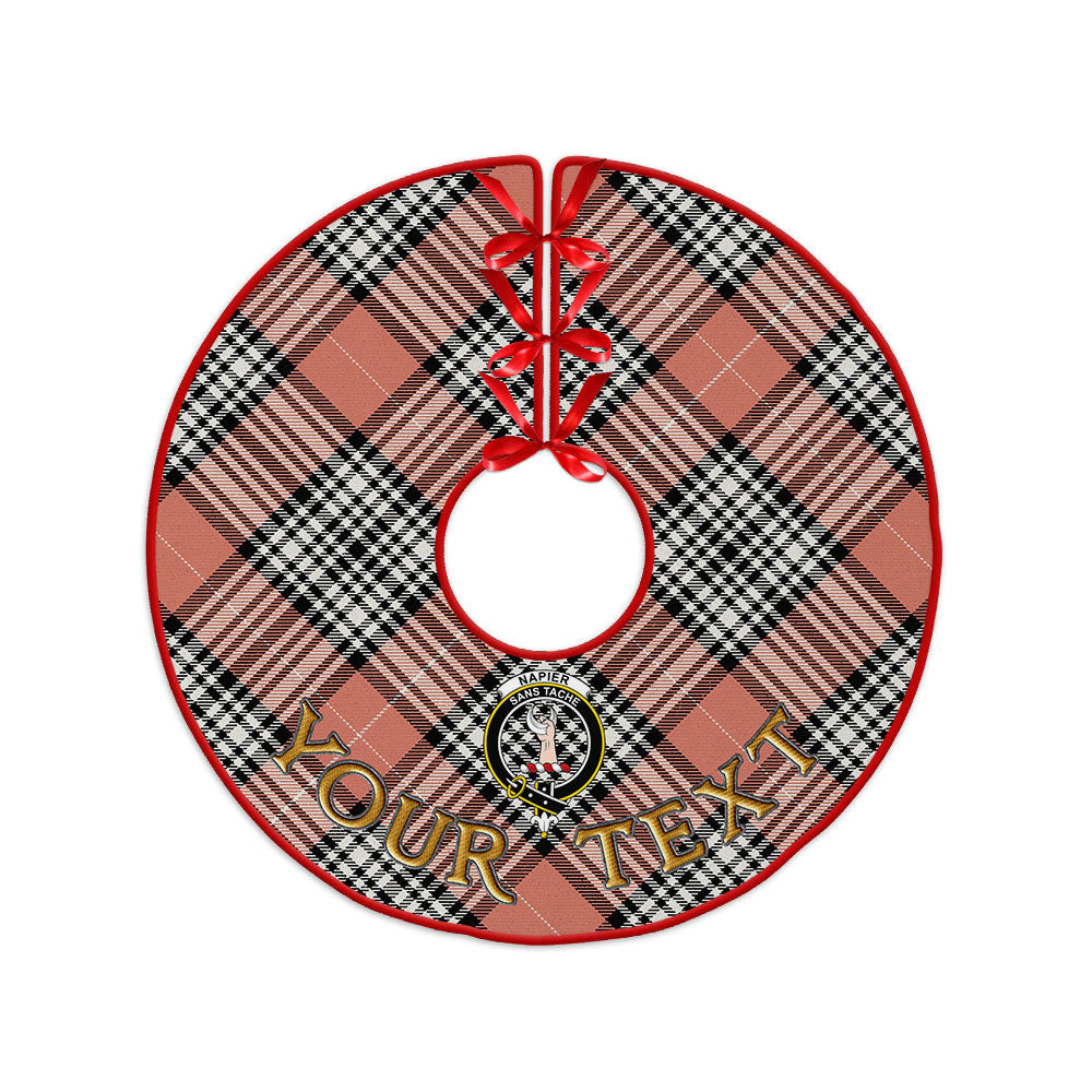 ScotsTee Shop Scottish Napier Rose Ancient Clan Crest Tartan Christmas Tree Skirt