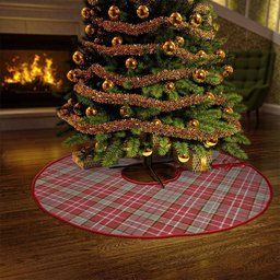 ScotsTee Shop Scottish Ogilvie Weathered Clan Crest Tartan Christmas Tree Skirt