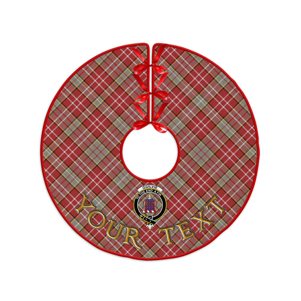 ScotsTee Shop Scottish Ogilvie Weathered Clan Crest Tartan Christmas Tree Skirt
