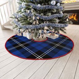 ScotsTee Shop Scottish Swan Modern Clan Crest Tartan Christmas Tree Skirt