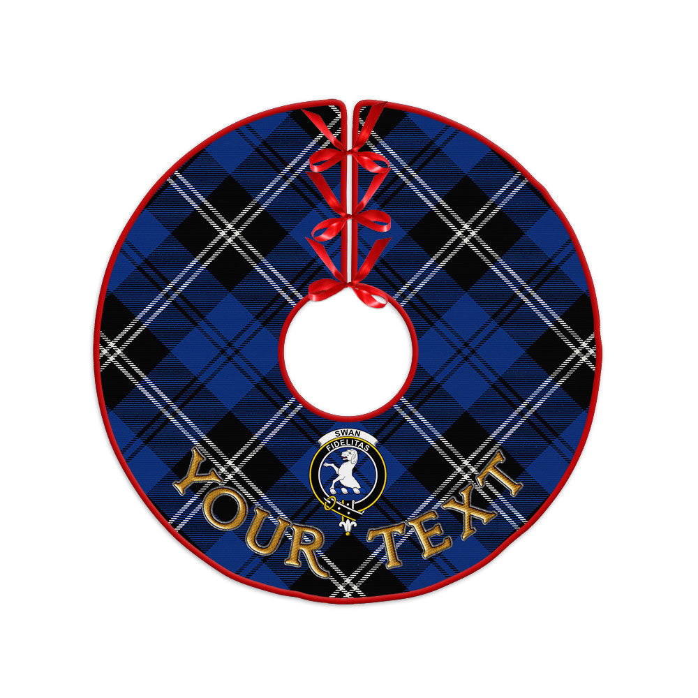 ScotsTee Shop Scottish Swan Modern Clan Crest Tartan Christmas Tree Skirt