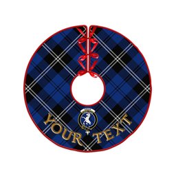 ScotsTee Shop Scottish Swan Modern Clan Crest Tartan Christmas Tree Skirt