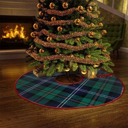 ScotsTee Shop Scottish Urquhart Modern Clan Crest Tartan Christmas Tree Skirt