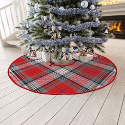 ScotsTee Shop Scottish Warden Modern Clan Crest Tartan Christmas Tree Skirt