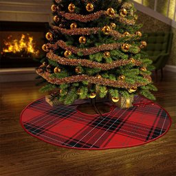 ScotsTee Shop Scottish Wemyss Modern Clan Crest Tartan Christmas Tree Skirt