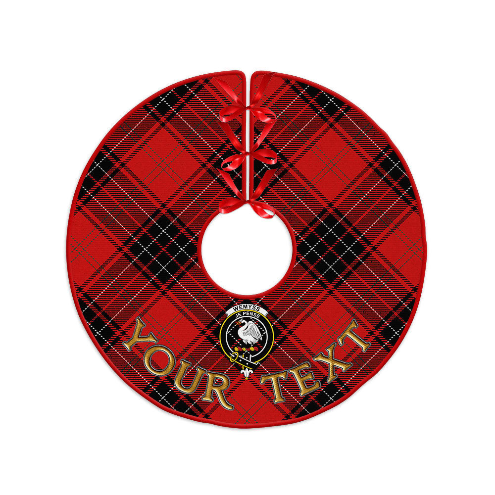 ScotsTee Shop Scottish Wemyss Modern Clan Crest Tartan Christmas Tree Skirt