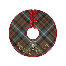 ScotsTee Shop Scottish Urquhart Weathered Clan Crest Tartan Christmas Tree Skirt