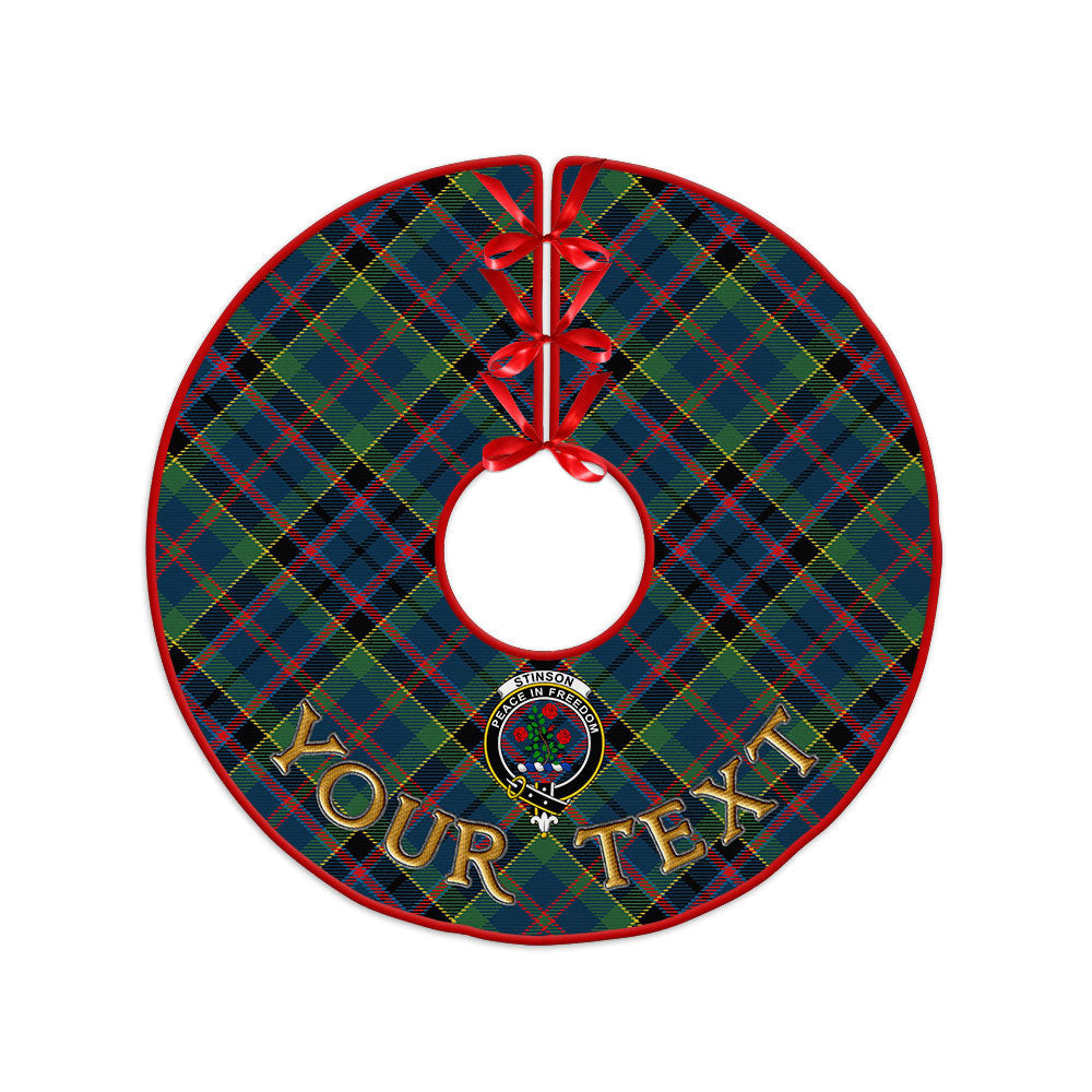 ScotsTee Shop Scottish Stinson (Stephenson Stevenson) Modern Clan Crest Tartan Christmas Tree Skirt