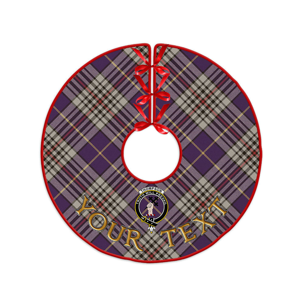 ScotsTee Shop Scottish Thompson Variant (Thomson Variant) Weathered Clan Crest Tartan Christmas Tree Skirt