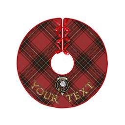 ScotsTee Shop Scottish Wemyss Weathered Clan Crest Tartan Christmas Tree Skirt