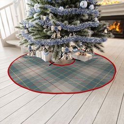 ScotsTee Shop Scottish Brodie Silver (Brodie Muted) Weathered Clan Crest Tartan Christmas Tree Skirt