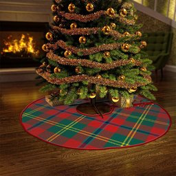 ScotsTee Shop Scottish Hutcheson Modern Clan Crest Tartan Christmas Tree Skirt