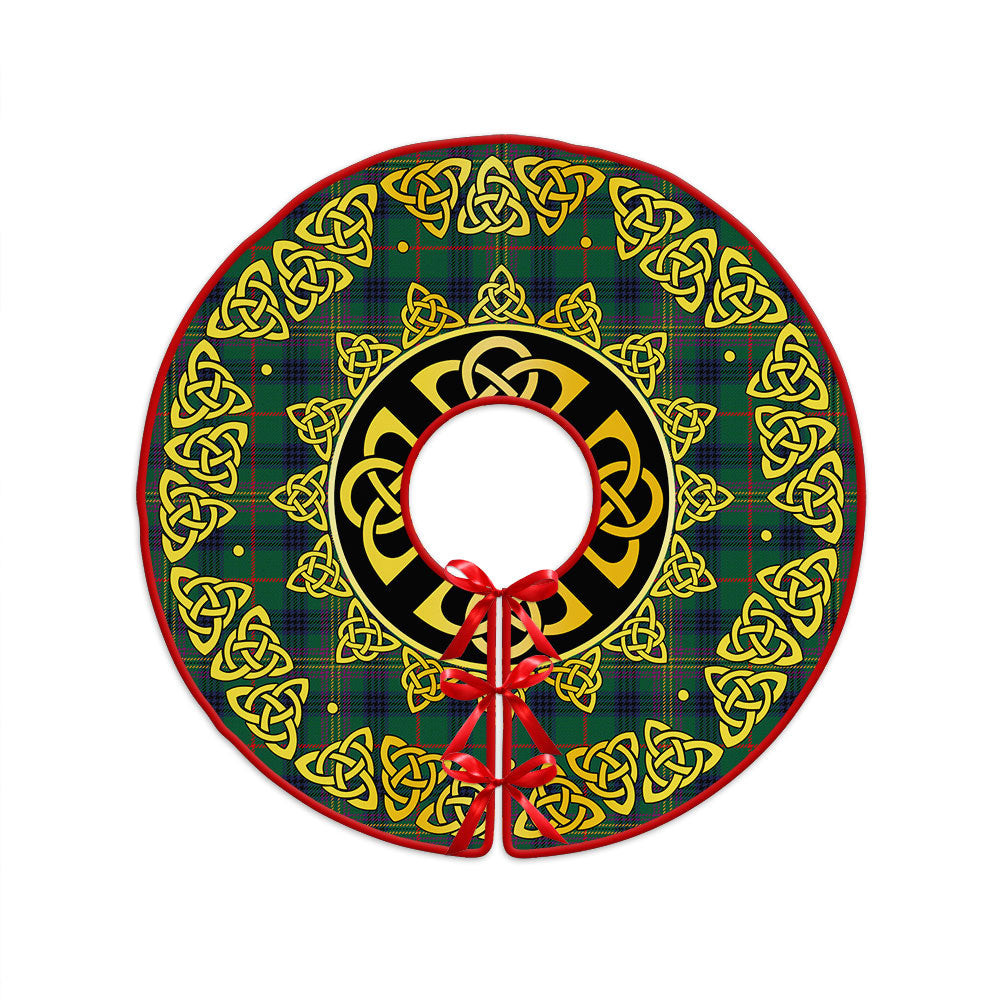 ScotsTee Shop Scottish Kennedy Modern Clan Crest Tartan Christmas Tree Skirt Golden Celtic Heritage