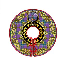 ScotsTee Shop Scottish Jackson Ancient Clan Crest Tartan Christmas Tree Skirt Golden Celtic Heritage