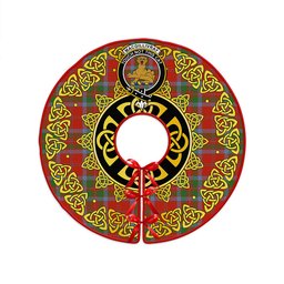 ScotsTee Shop Scottish MacGillivray Ancient Clan Crest Tartan Christmas Tree Skirt Golden Celtic Heritage