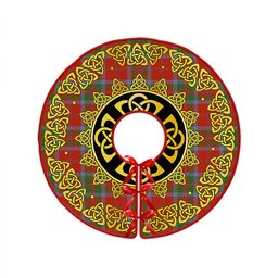 ScotsTee Shop Scottish MacGillivray Ancient Clan Crest Tartan Christmas Tree Skirt Golden Celtic Heritage