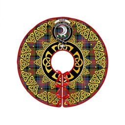 ScotsTee Shop Scottish Kidd Ancient Clan Crest Tartan Christmas Tree Skirt Golden Celtic Heritage