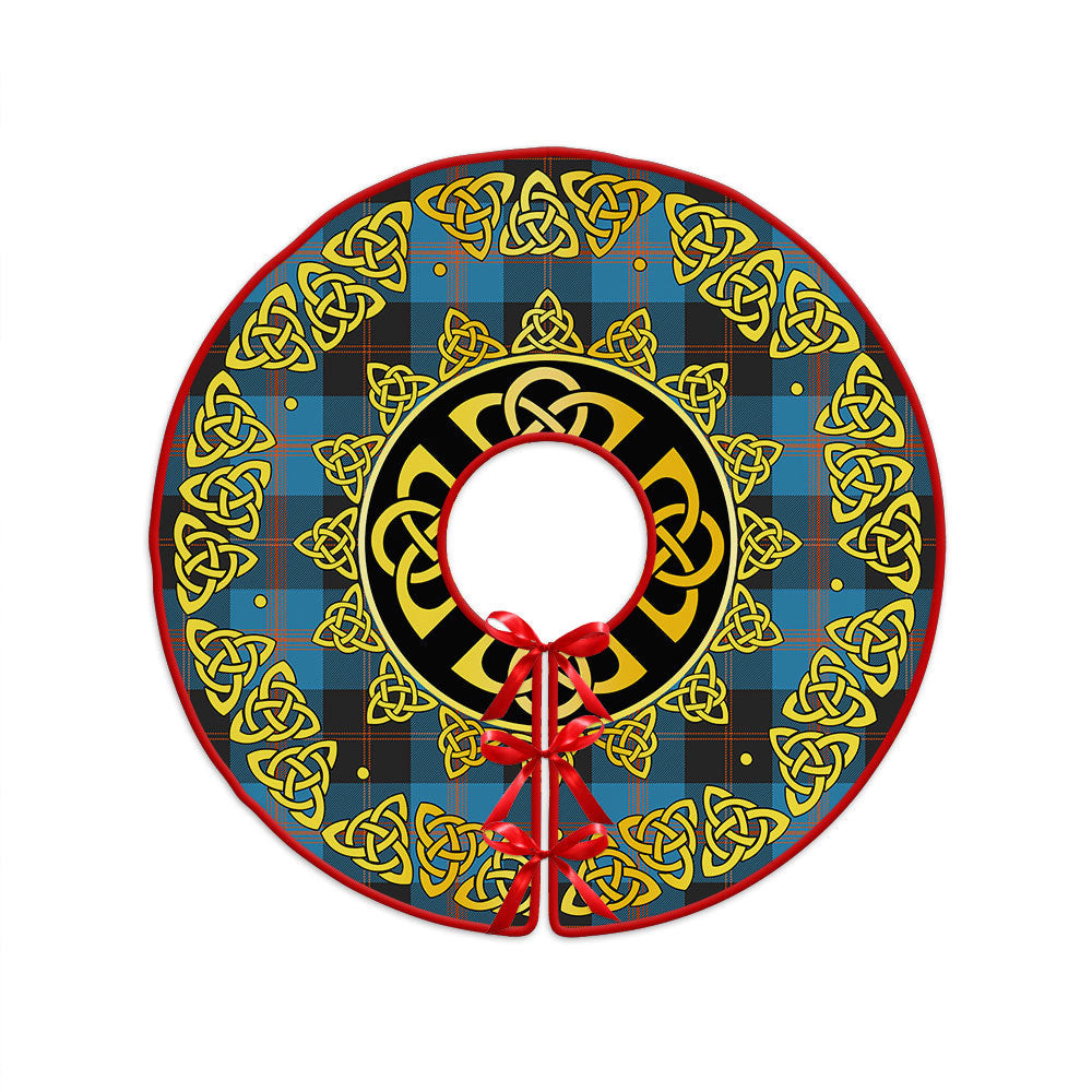 ScotsTee Shop Scottish Horsburgh Clan Crest Tartan Christmas Tree Skirt Golden Celtic Heritage