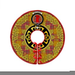 ScotsTee Shop Scottish MacBrair Weathered Clan Crest Tartan Christmas Tree Skirt Golden Celtic Heritage