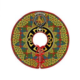 ScotsTee Shop Scottish MacGowan (Gow) Ancient Clan Crest Tartan Christmas Tree Skirt Golden Celtic Heritage