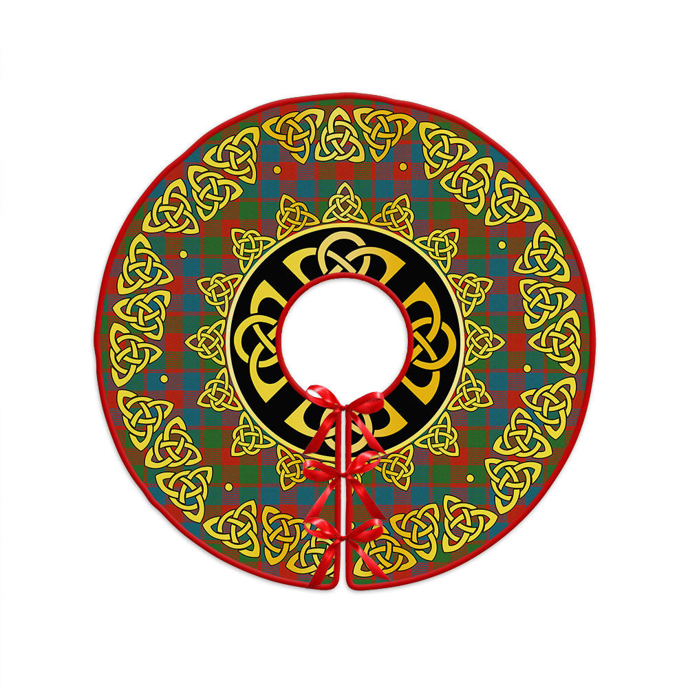 ScotsTee Shop Scottish MacGowan (Gow) Ancient Clan Crest Tartan Christmas Tree Skirt Golden Celtic Heritage