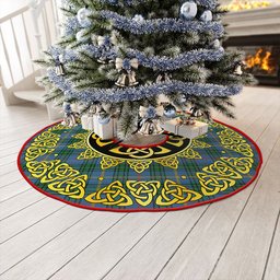 ScotsTee Shop Scottish MacAinsh Ancient Clan Crest Tartan Christmas Tree Skirt Golden Celtic Heritage