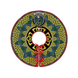 ScotsTee Shop Scottish MacAinsh Ancient Clan Crest Tartan Christmas Tree Skirt Golden Celtic Heritage