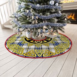 ScotsTee Shop Scottish Haney Modern Clan Crest Tartan Christmas Tree Skirt Golden Celtic Heritage