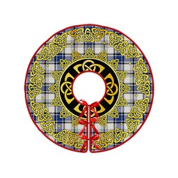 ScotsTee Shop Scottish Haney Modern Clan Crest Tartan Christmas Tree Skirt Golden Celtic Heritage