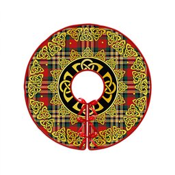 ScotsTee Shop Scottish MacGill Modern Clan Crest Tartan Christmas Tree Skirt Golden Celtic Heritage