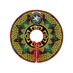 ScotsTee Shop Scottish Inglis Modern Clan Crest Tartan Christmas Tree Skirt Golden Celtic Heritage