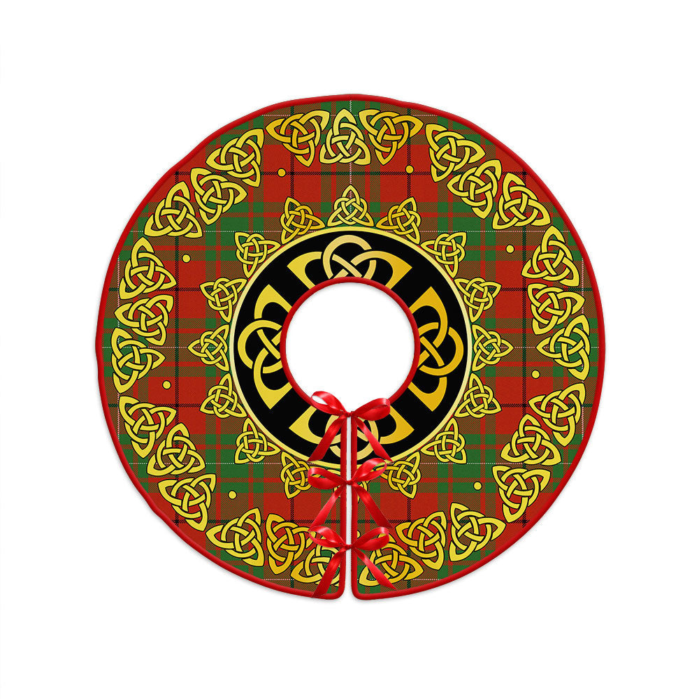 ScotsTee Shop Scottish MacAulay Ancient Clan Crest Tartan Christmas Tree Skirt Golden Celtic Heritage