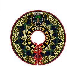 ScotsTee Shop Scottish MacEwan Modern Clan Crest Tartan Christmas Tree Skirt Golden Celtic Heritage