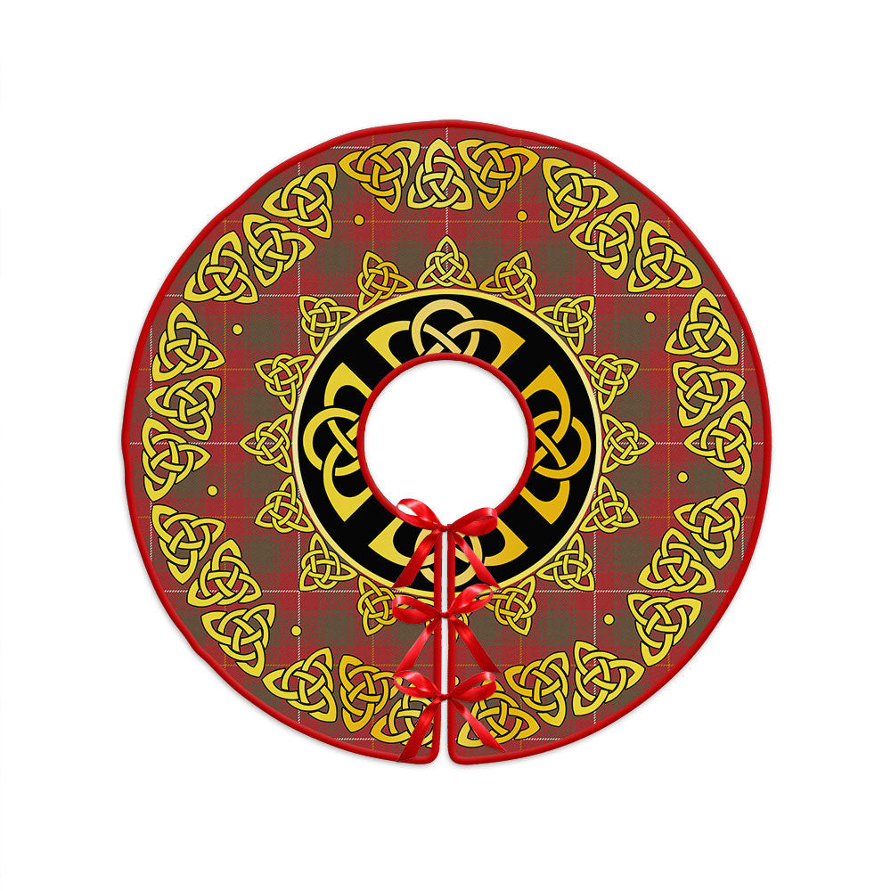 ScotsTee Shop Scottish MacFie (MacPhee) Weathered Clan Crest Tartan Christmas Tree Skirt Golden Celtic Heritage