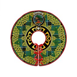 ScotsTee Shop Scottish MacAlpine Ancient Clan Crest Tartan Christmas Tree Skirt Golden Celtic Heritage