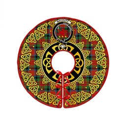 ScotsTee Shop Scottish MacDuff Ancient Clan Crest Tartan Christmas Tree Skirt Golden Celtic Heritage